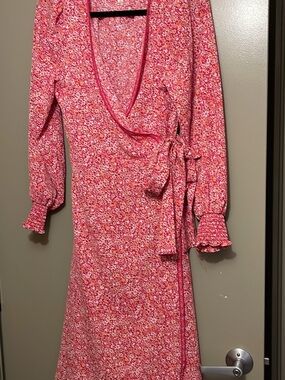 Max Studio Red-Pink Floral Dress